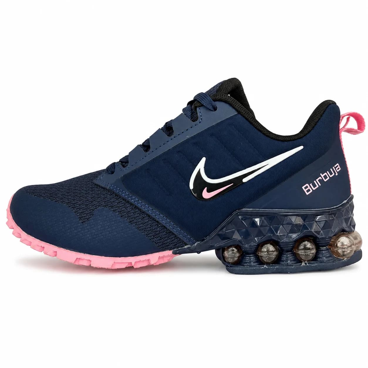 Tenis estilo Nike Shox azul rosado